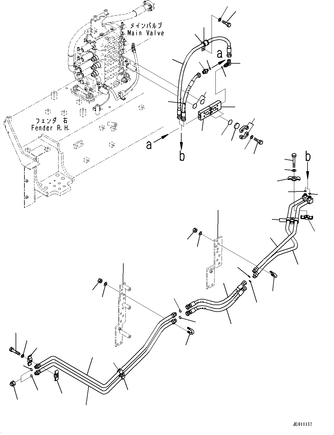 Схема запчастей Komatsu D85MS-15 - ROTOR LIFT ТРУБЫ, ROTOR BASKET ТРУБЫ (/) (№-) ROTOR LIFT ТРУБЫ
