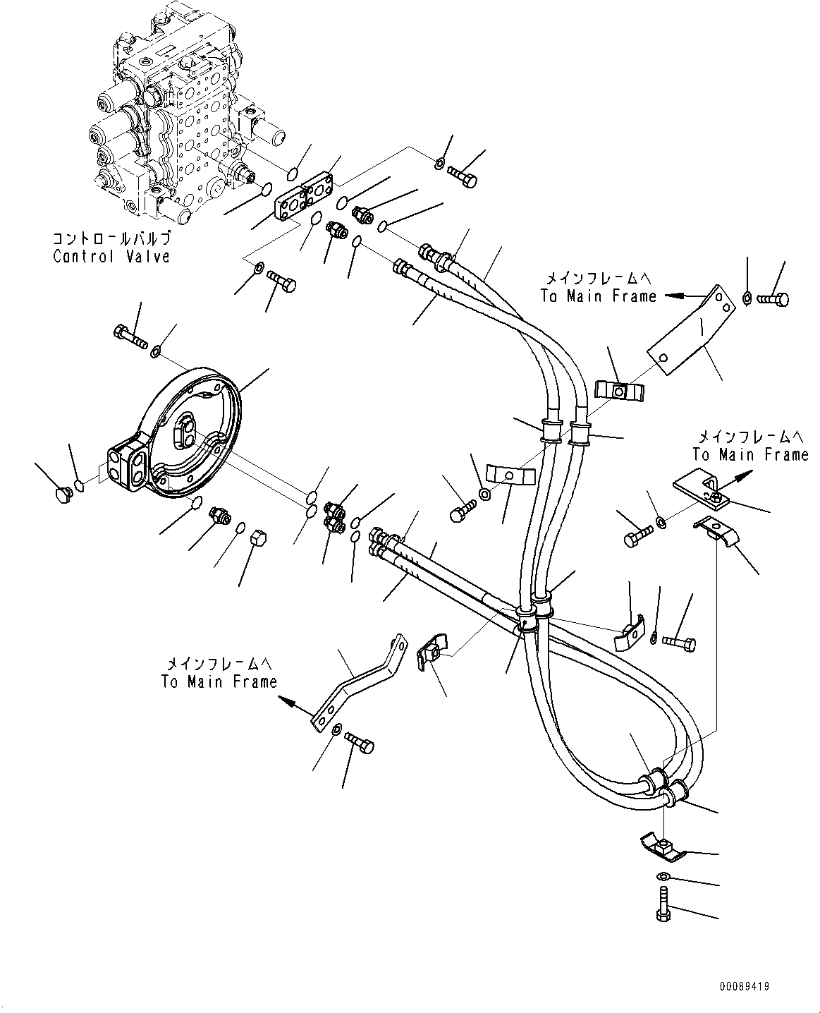 Схема запчастей Komatsu D85MS-15 - ROTOR НАКЛОН. ТРУБЫ (№-) ROTOR НАКЛОН. ТРУБЫ