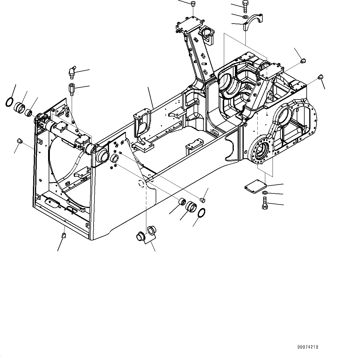 Схема запчастей Komatsu D85MS-15 - ОСНОВН. РАМА (№-) ОСНОВН. РАМА