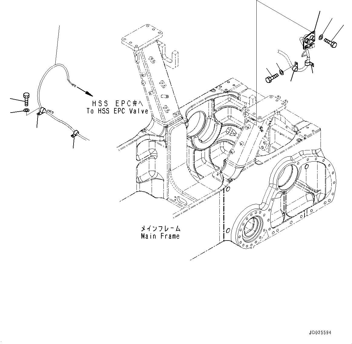 Схема запчастей Komatsu D85MS-15 - ПРОВОДКА КРЕПЛЕНИЕ, СИЛОВАЯ ПЕРЕДАЧА (№-) ПРОВОДКА КРЕПЛЕНИЕ