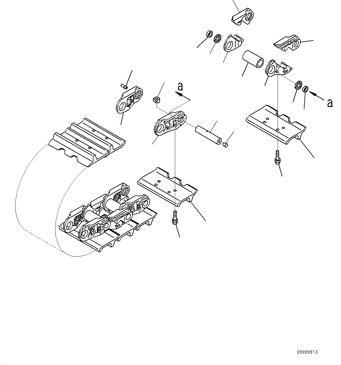 Схема запчастей Komatsu D85MS-15 - ГУСЕНИЦЫ ASSEMBLY (№-) ГУСЕНИЦЫ ASSEMBLY, MM ШИР., УСИЛ., ОДИНОЧН. ГРУНТОЗАЦЕП