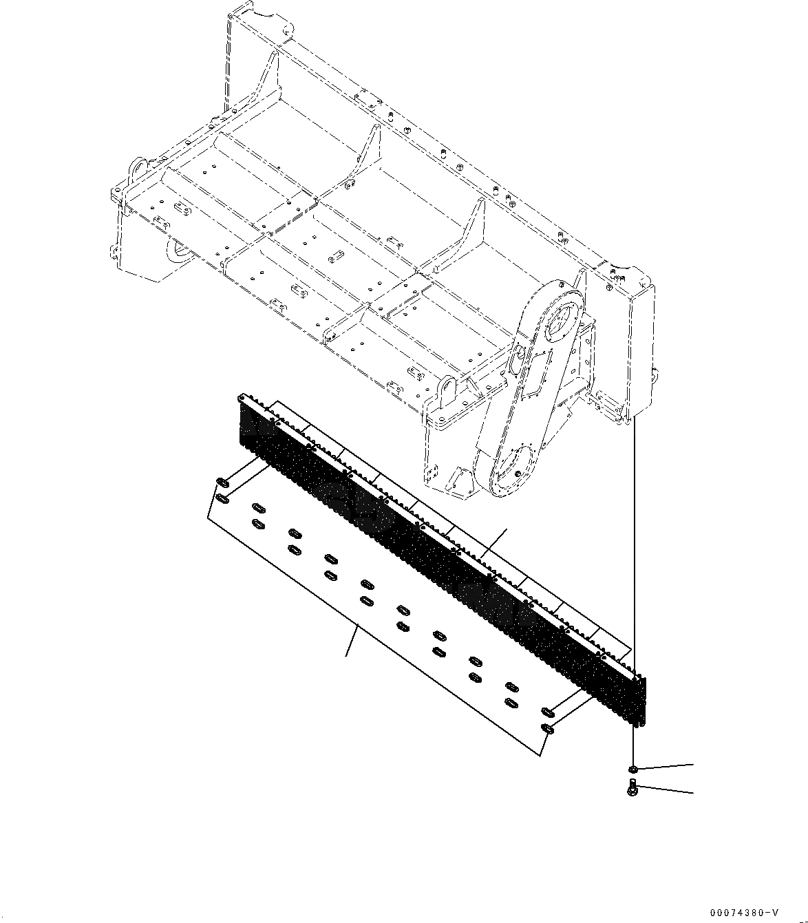 Схема запчастей Komatsu D85MS-15 - ROTOR, ЦЕПЬ ЧАСТИ КОРПУСА, ЗАДН. (№-) ROTOR