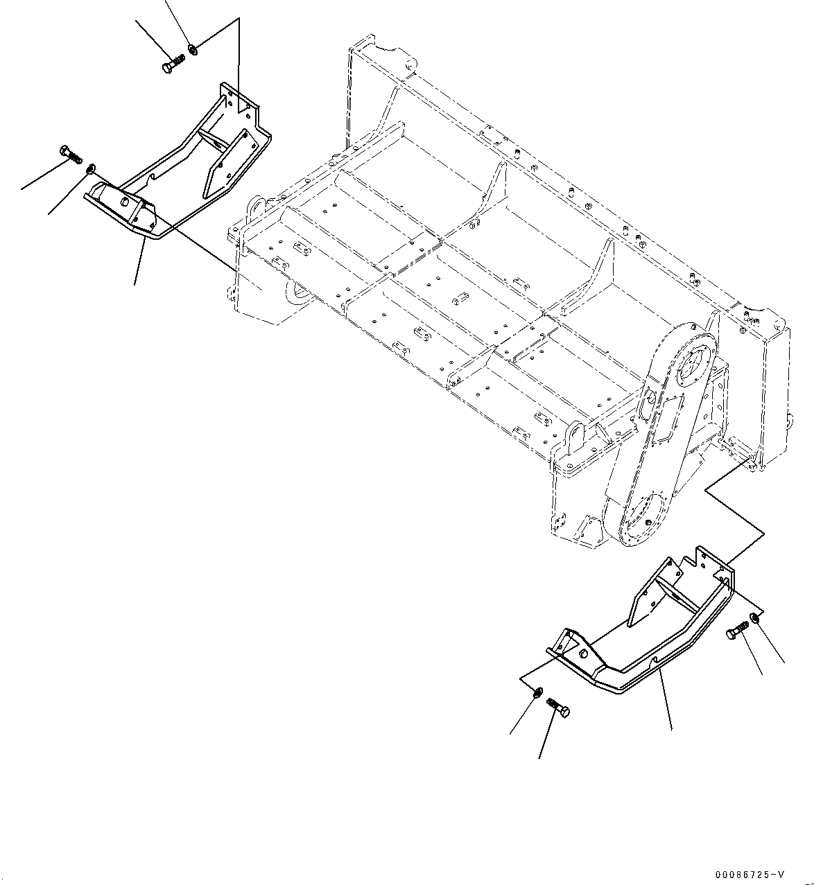 Схема запчастей Komatsu D85MS-15 - ROTOR, SKIDDER (№-) ROTOR