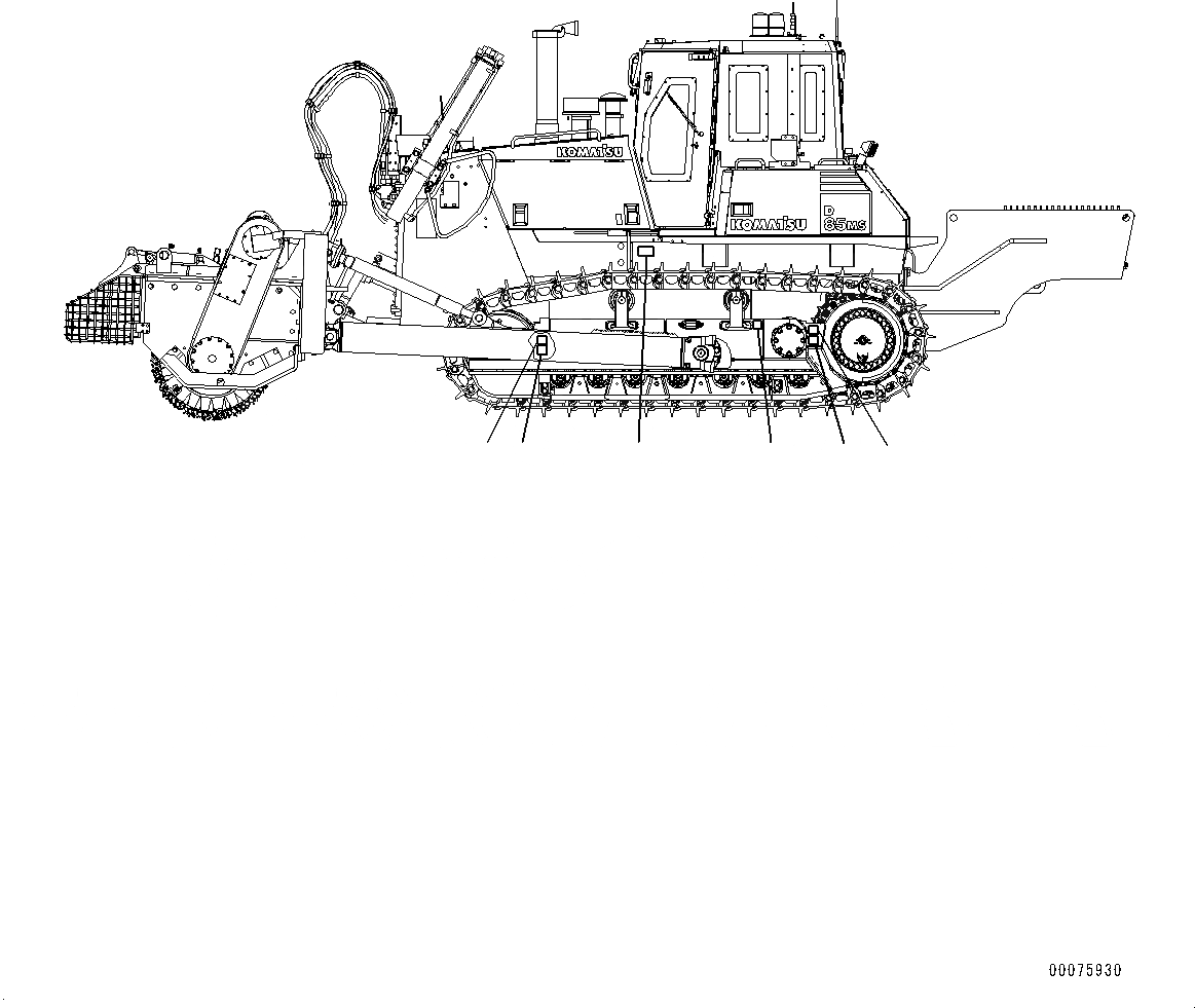 Схема запчастей Komatsu D85MS-15 - BALANCING MARK (№-) BALANCING MARK