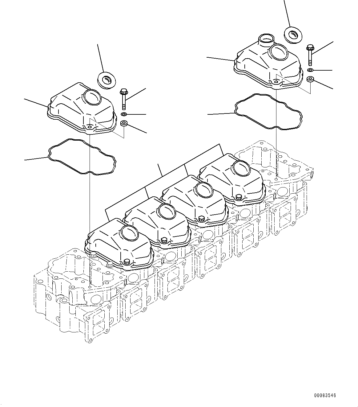 Схема запчастей Komatsu SA6D125E-3D - КРЫШКА ГОЛОВКИ АКСЕССУАРЫ (№-) КРЫШКА ГОЛОВКИ АКСЕССУАРЫ