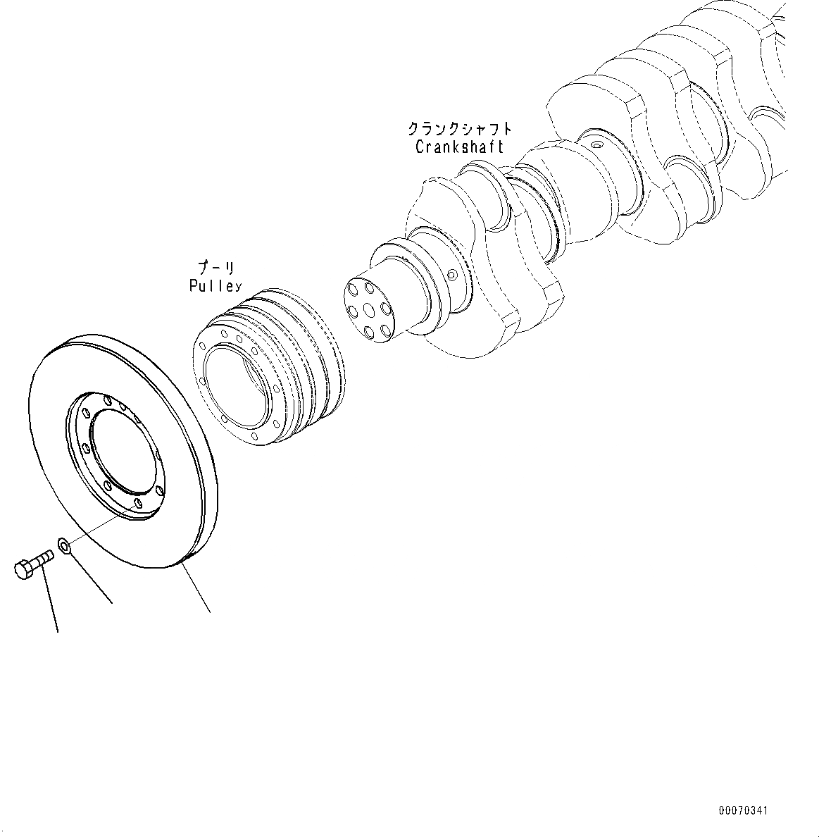 Схема запчастей Komatsu SA6D125E-3D - ДЕМПФЕР (№-) ДЕМПФЕР