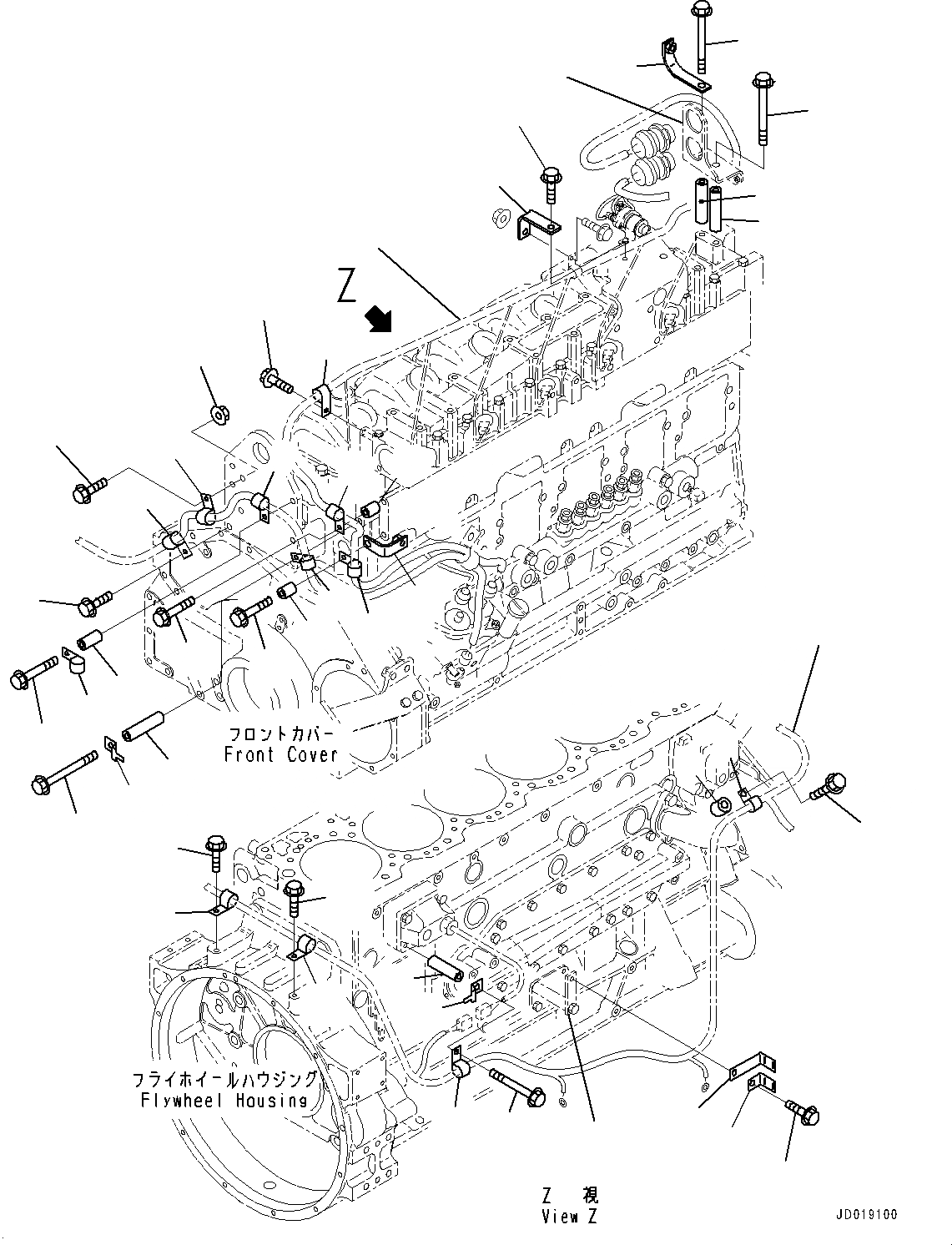 Схема запчастей Komatsu SA6D125E-3D - ПРОВОДКА, (/) (№-) ПРОВОДКА