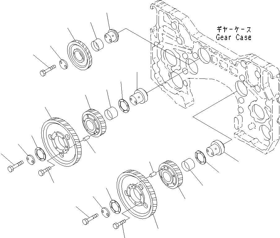 Схема запчастей Komatsu SAA12V140E-3C - IDLE ПРИВОДS (№-) IDLE ПРИВОДS