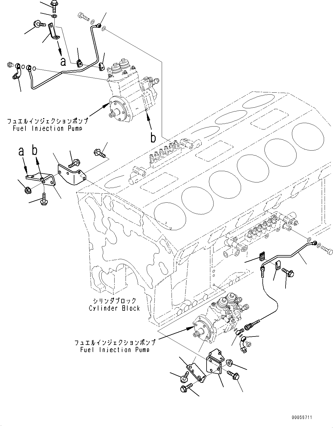 Схема запчастей Komatsu SAA12V140E-3C - ТОПЛИВН. НАСОС КОРПУС (№-) ТОПЛИВН. НАСОС КОРПУС