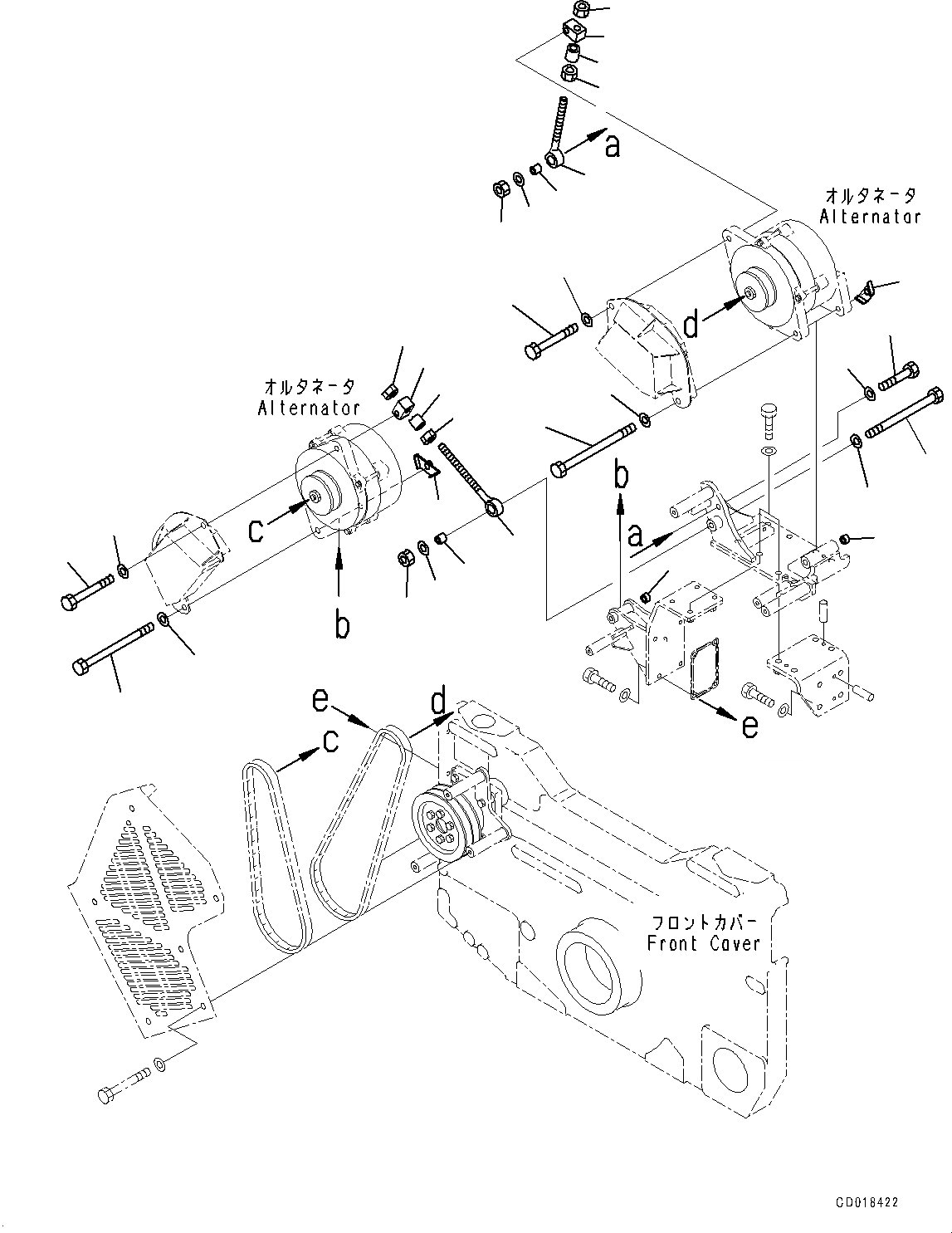 Схема запчастей Komatsu SAA12V140E-3C - ГЕНЕРАТОР, ЭЛЕМЕНТЫ КРЕПЛЕНИЯ (/) (№-) ГЕНЕРАТОР, 9AMP, ДЛЯ BAD ТОПЛИВН. И ПЛОХ. ТОПЛИВО СПЕЦ-ЯIFICATION, ВОДН.+DUST