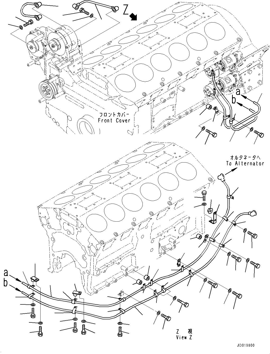 Схема запчастей Komatsu SAA12V140E-3C - ГЕНЕРАТОР, ПРОВОДКА (№-) ГЕНЕРАТОР, 9AMP, ДЛЯ ХОЛОДН. AREA СПЕЦ-ЯIFICATION A (- DEG C), BAD ТОПЛИВН. И ПЛОХ. ТОПЛИВО СПЕЦ-ЯIFICATION, ВОДН.+DUST