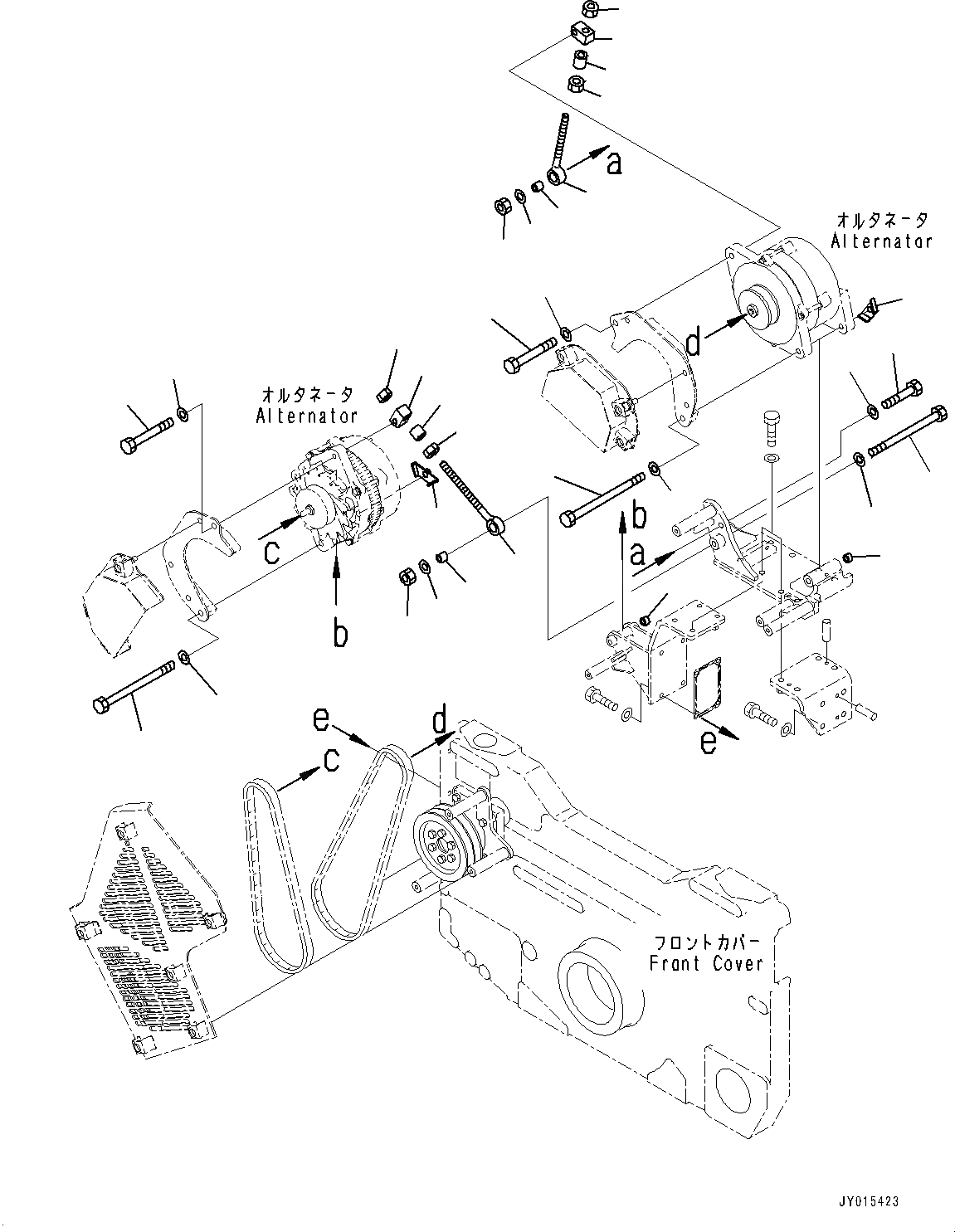 Схема запчастей Komatsu SAA12V140E-3C - ГЕНЕРАТОР, ЭЛЕМЕНТЫ КРЕПЛЕНИЯ (/) (№-) ГЕНЕРАТОР, 9AMP, ДЛЯ СТРАН ЕС БЕЗОПАСН. REGULATION