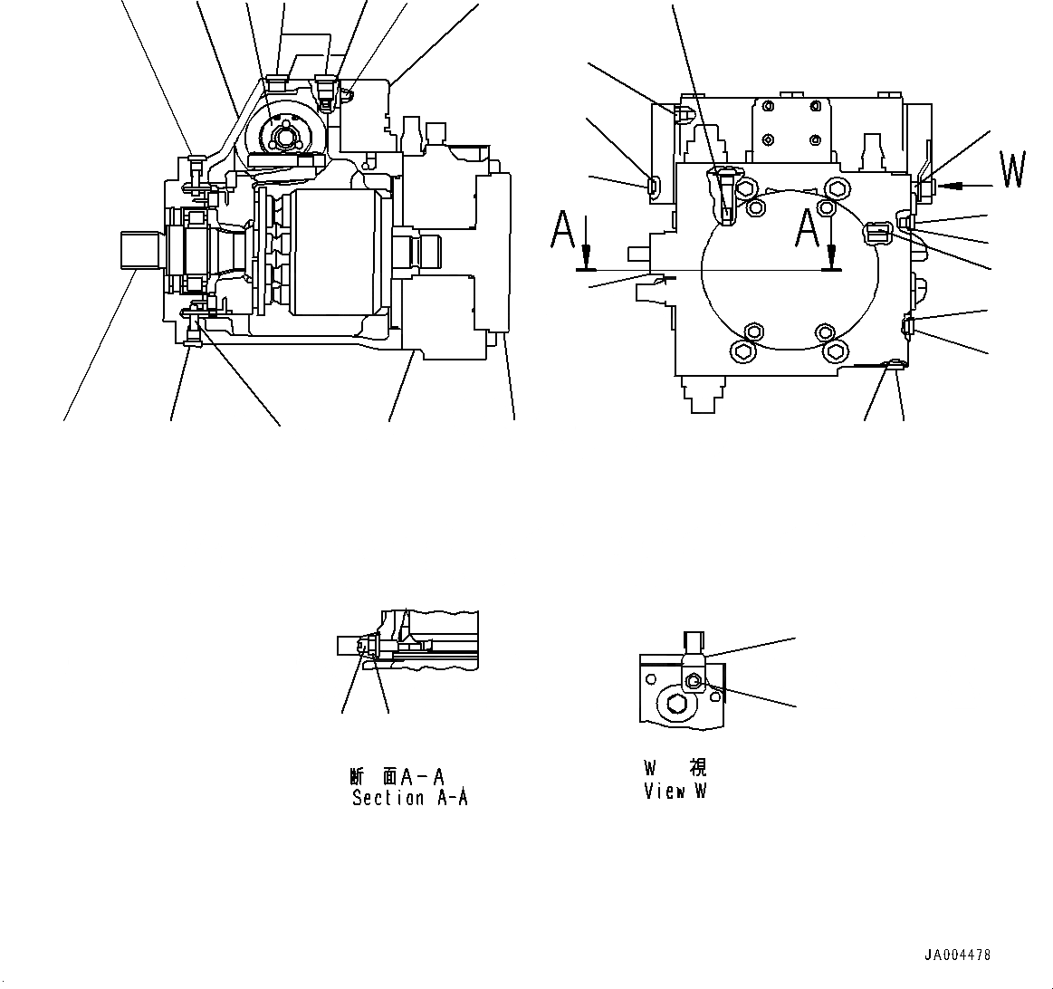 Схема запчастей Komatsu WA320PZ-6 - HYDROSTATIC ТРАНСМИССИЯ (HST) НАСОС И МОТОР, ВНУТР. ЧАСТИ, НАСОС (7/7) (№7-) HYDROSTATIC ТРАНСМИССИЯ (HST) НАСОС И МОТОР