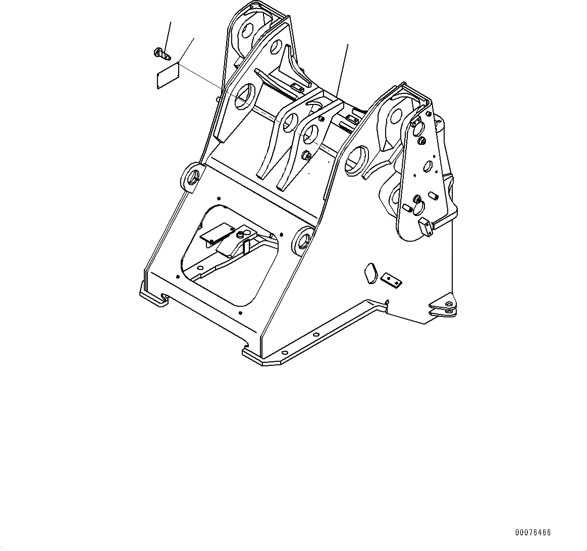 Схема запчастей Komatsu WA320PZ-6 - ПЕРЕДН. РАМА (№7-) ПЕРЕДН. РАМА, ДЛЯ EPA REGULATIONS TPEM ИЛИ CANADA EPA REGULATIONS TPEM