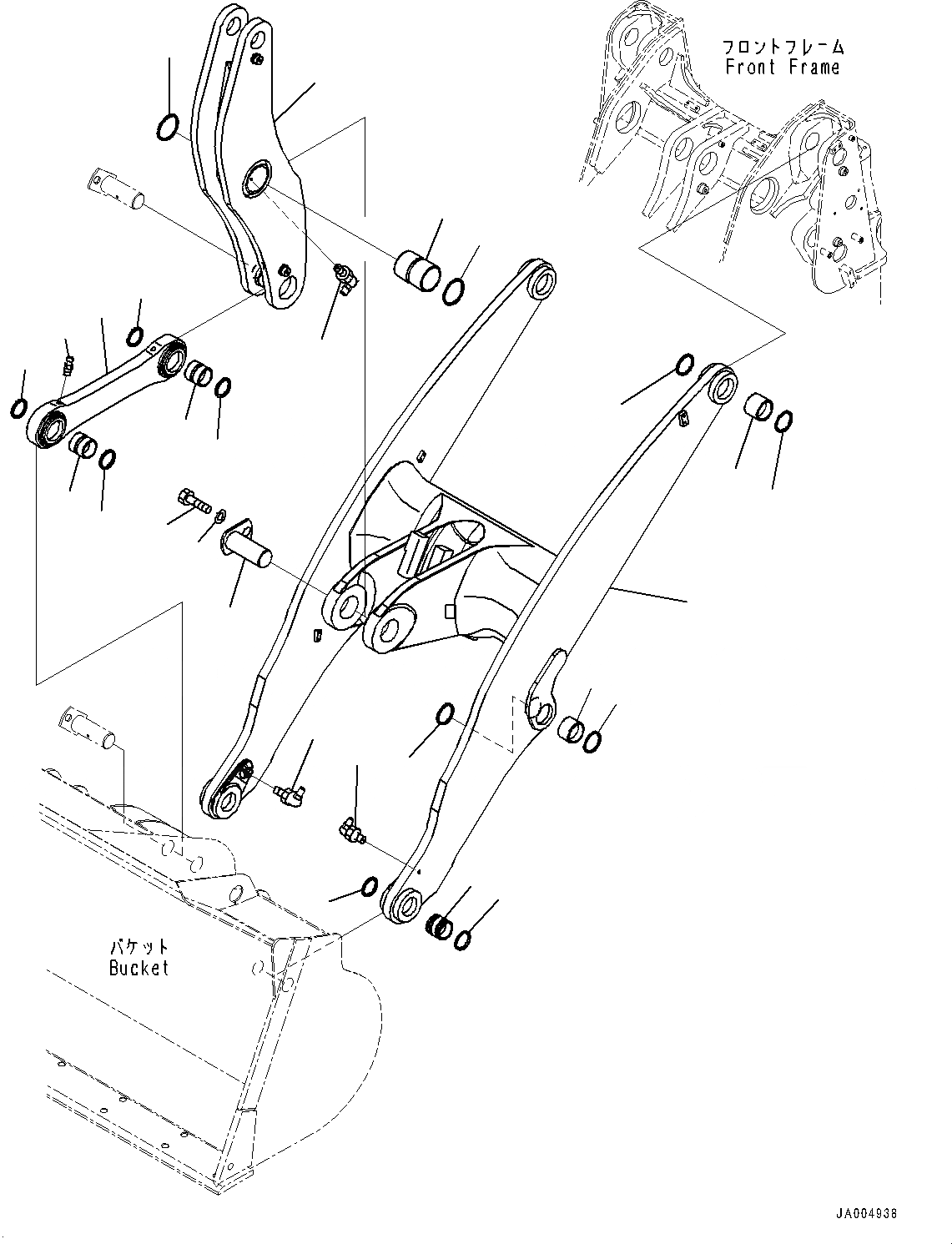 Схема запчастей Komatsu WA320PZ-6 - РУКОЯТЬ И BELL CRANK, СТРЕЛА (№798-77) РУКОЯТЬ И BELL CRANK, ДЛЯ РУКОЯТЬ, 2-Х СЕКЦИОНН. УПРАВЛЯЮЩ. КЛАПАН, 3-Х СЕКЦИОНН. КОНТРОЛЬН. КЛАПАН