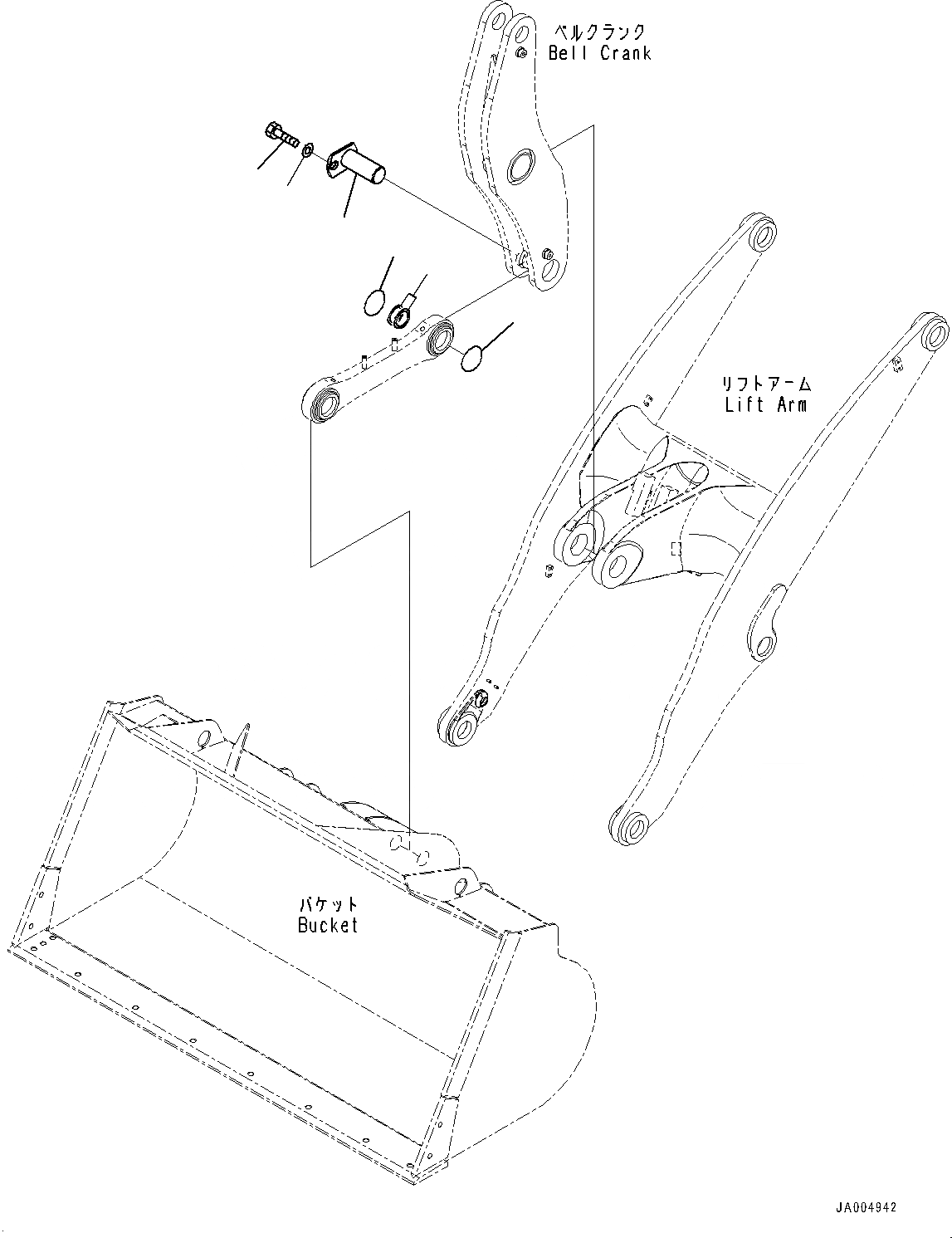 Схема запчастей Komatsu WA320PZ-6 - РУКОЯТЬ И BELL CRANK, ПАЛЕЦ (№798-) РУКОЯТЬ И BELL CRANK, ДЛЯ АВТОМАТИЧ.-СИСТ. СМАЗКИ СИСТЕМА