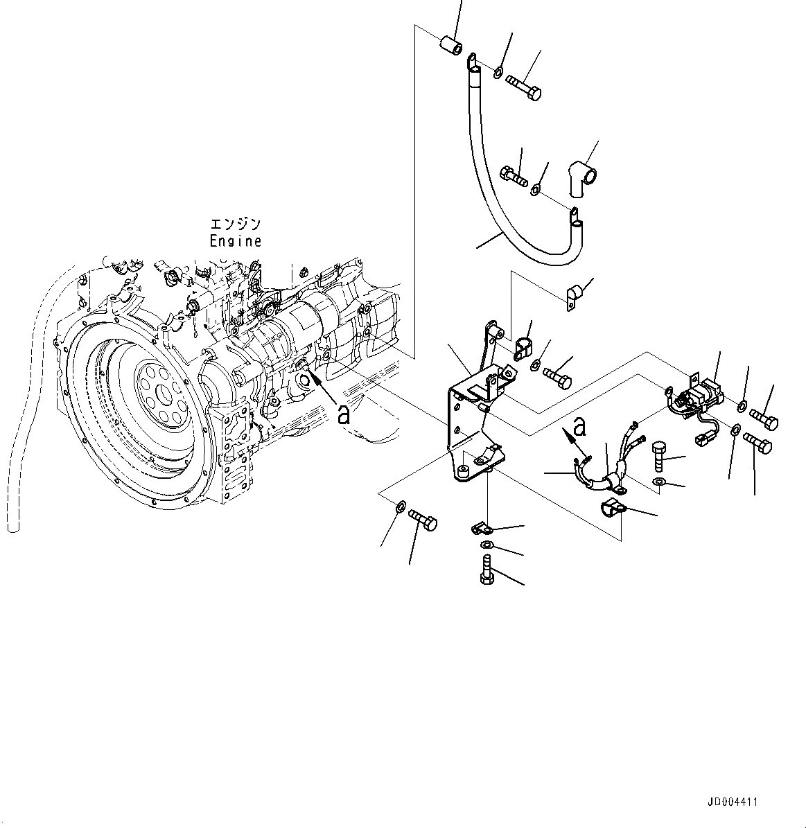 Схема запчастей Komatsu WA320PZ-6 - КОМПОНЕНТЫ ДВИГАТЕЛЯ, С 9AMP. ГЕНЕРАТОР, STARTING ПРОВОДКА (№7-) КОМПОНЕНТЫ ДВИГАТЕЛЯ, С 9AMP. ГЕНЕРАТОР