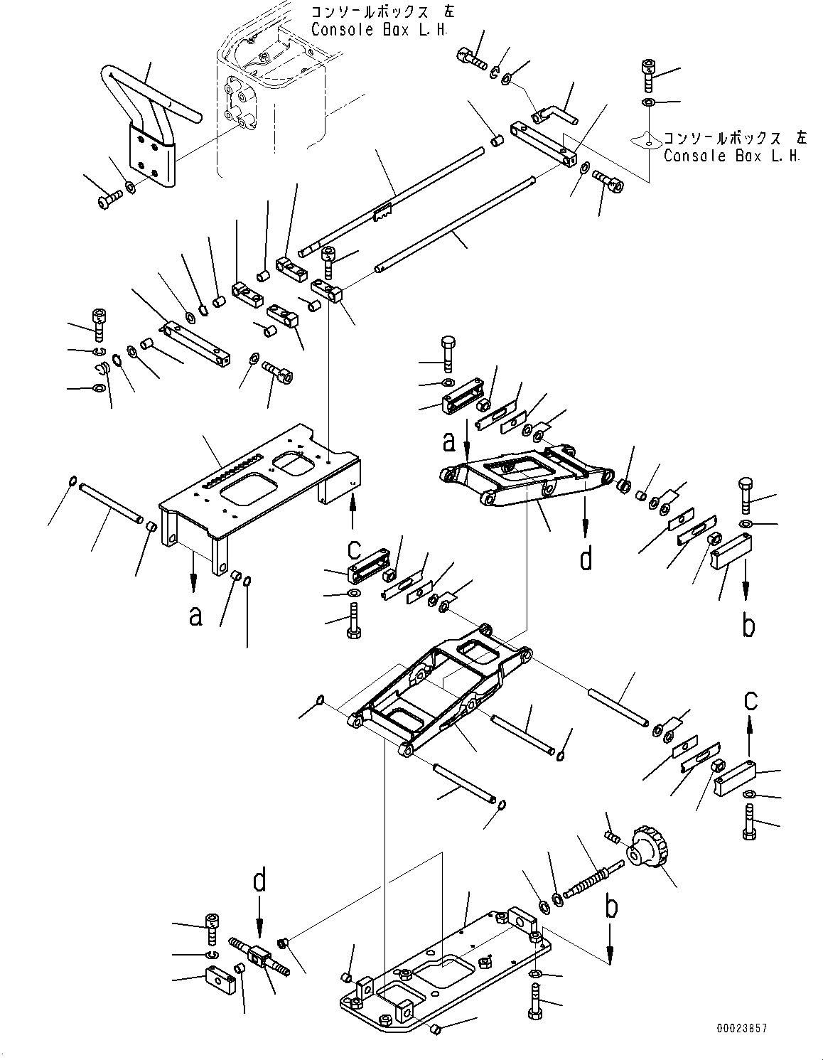 Схема запчастей Komatsu D85PX-15E0 - ОСНОВН. КОНСТРУКЦИЯ, КОНСОЛЬ SLIDER (№9-) ОСНОВН. КОНСТРУКЦИЯ, PROVISION ДЛЯ СКРЕППЕРА