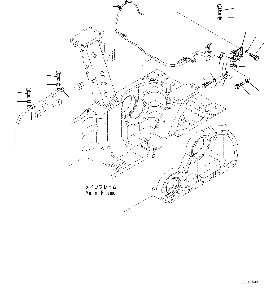 Схема запчастей Komatsu D85PX-15E0 - ЭЛЕКТРИЧ. ПРОВОДКА КРЕПЛЕНИЕ (№9-) ЭЛЕКТРИЧ. ПРОВОДКА КРЕПЛЕНИЕ