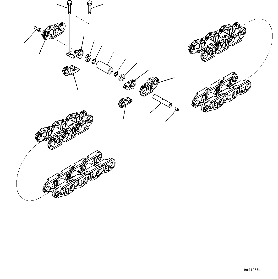 Схема запчастей Komatsu D85PX-15E0 - ГУСЕН. ЦЕПЬ ASSEMBLY (№9-) ГУСЕН. ЦЕПЬ ASSEMBLY, УПЛОТНЕНИЕED И LUBRICATED ТИП, СО СЦЕПНЫМ ЗВЕНОМ, 9 SET, ПОСТАВЛЯЕМЫЕ ЧАСТИ