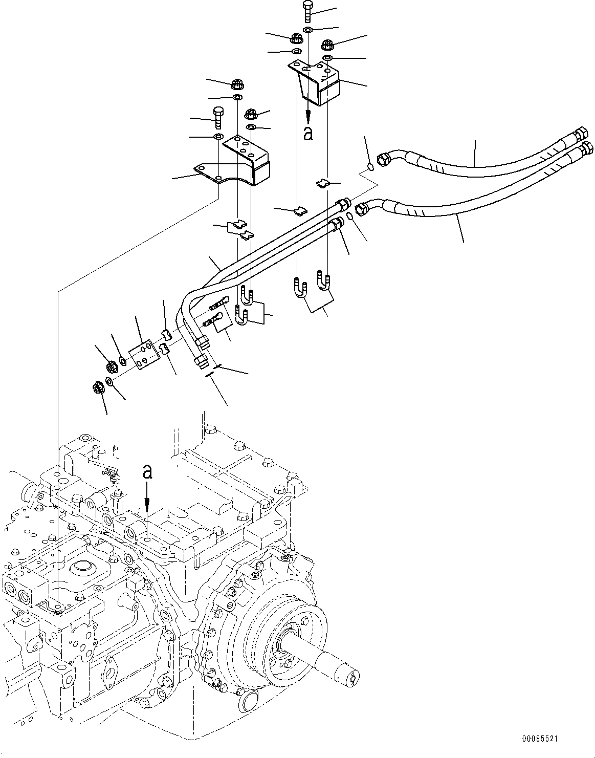 Схема запчастей Komatsu D85EX-15E0 - ЛИНИИ МАСЛООХЛАДИТЕЛЯ, BYPASS КЛАПАН (№9-) ЛИНИИ МАСЛООХЛАДИТЕЛЯ, LANDFILL СПЕЦ-ЯIFICATION