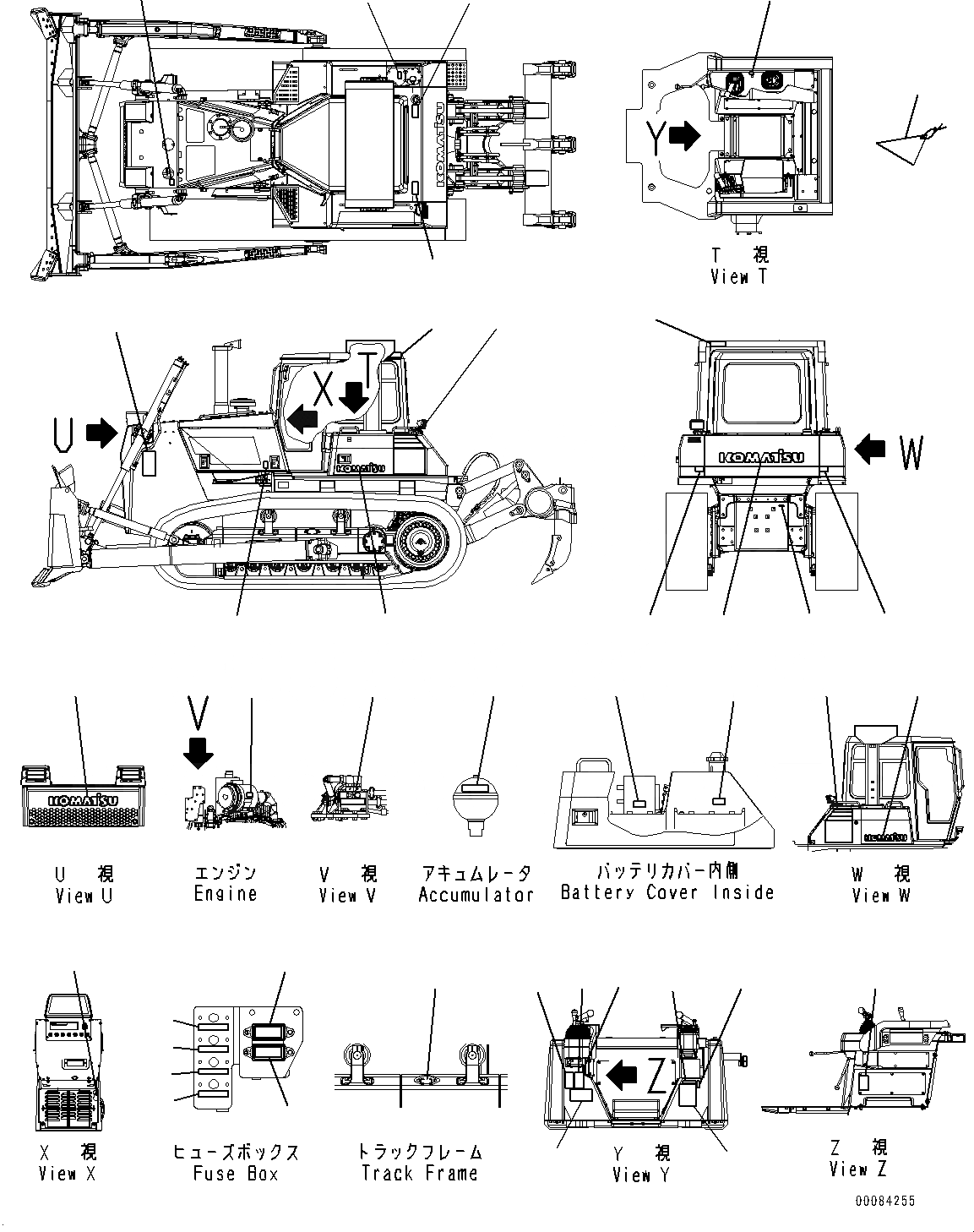 Схема запчастей Komatsu D85EX-15R - МАРКИРОВКА (№-) МАРКИРОВКА, ИНДОНЕЗИЯ