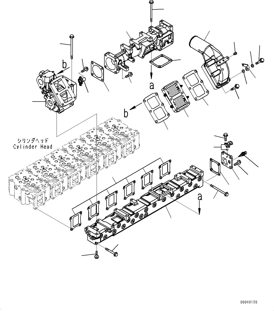 Схема запчастей Komatsu SAA6D125E-5C - ТРУБОПРОВОД ВПУСКА ВОЗДУХА И ПОСЛЕОХЛАДИТЕЛЬ (№7-) ТРУБОПРОВОД ВПУСКА ВОЗДУХА И ПОСЛЕОХЛАДИТЕЛЬ