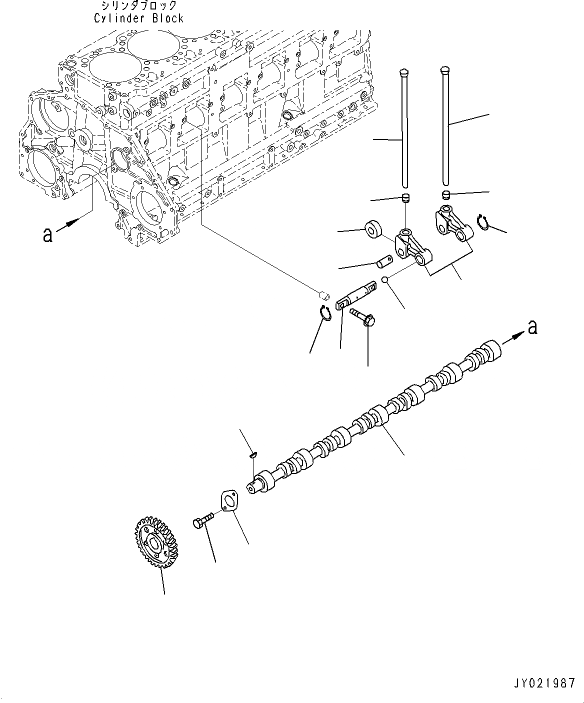 Схема запчастей Komatsu SAA6D125E-5C - РАСПРЕДВАЛ (№7-) РАСПРЕДВАЛ