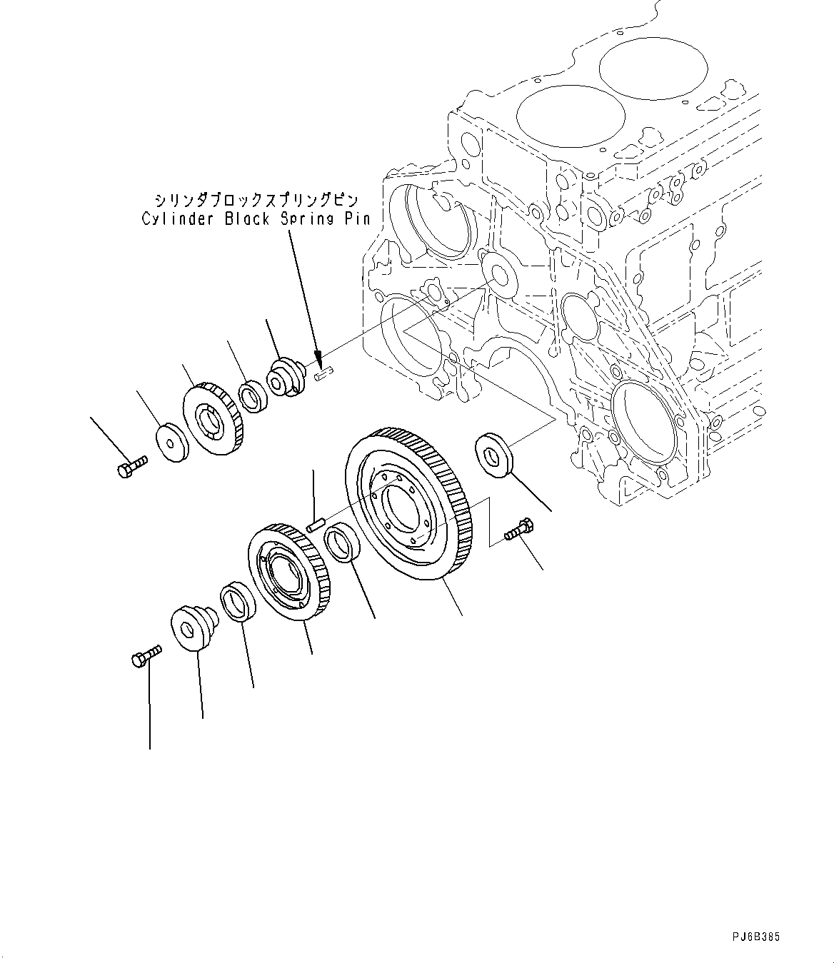 Схема запчастей Komatsu SAA6D125E-5C - IDLE ПРИВОДS (№7-) IDLE ПРИВОДS