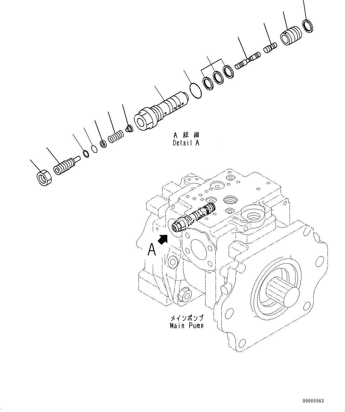 Схема запчастей Komatsu WA500-6 - ГИДР. НАСОС., ПОГРУЗ. НАСОС (7/8) (№79-) ГИДР. НАСОС., БЕЗ ТОРМОЗ. МАСЛ. СИСТЕМА ОХЛАЖДЕНИЯ