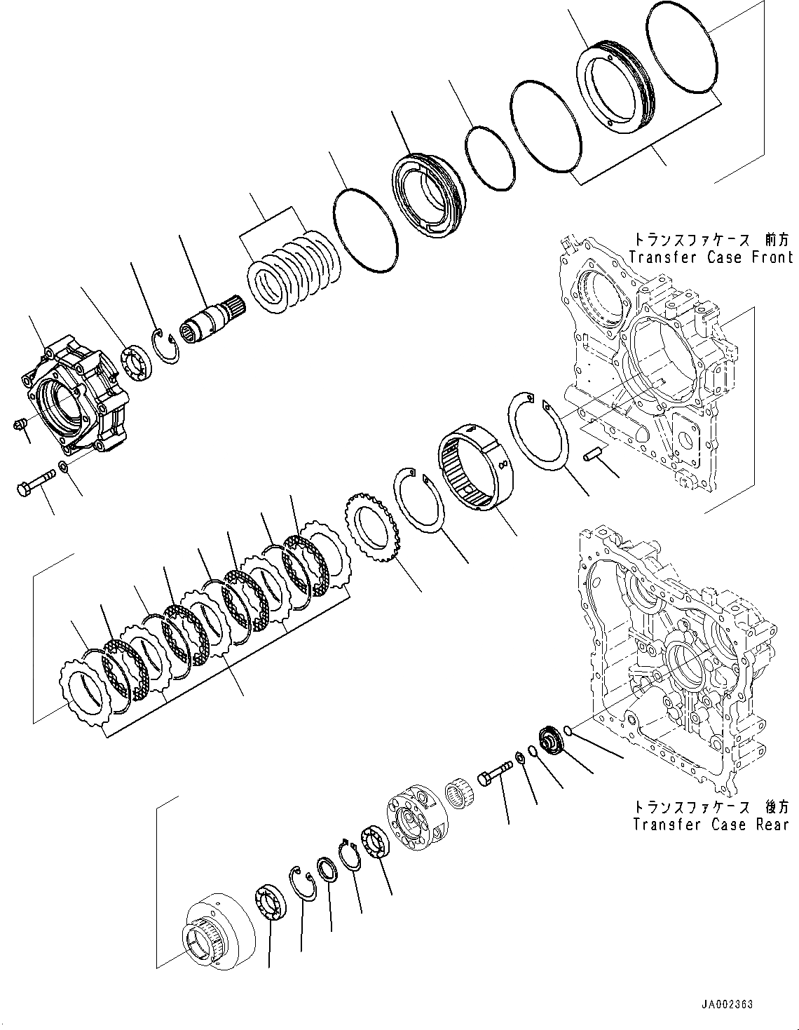 Схема запчастей Komatsu WA150PZ-6 - ПЕРЕДАЧА, ПЕРЕДАЧА МУФТА (№8-) ПЕРЕДАЧА, С ЭКСТРЕНН. УПРАВЛ., АВТОМАТИЧ. УПРАВЛ-Е ТИП