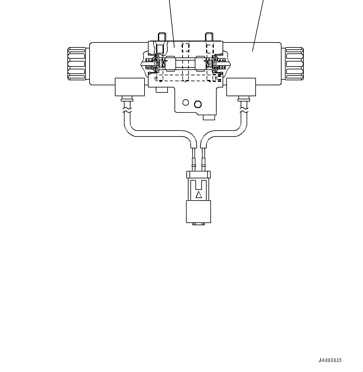 Схема запчастей Komatsu WA150PZ-6 - HYDROSTATIC ТРАНСМИССИЯ (HST) НАСОС И МОТОР, HST НАСОС, СОЛЕНОИДНЫЙ КЛАПАН (№8-) HYDROSTATIC ТРАНСМИССИЯ (HST) НАСОС И МОТОР