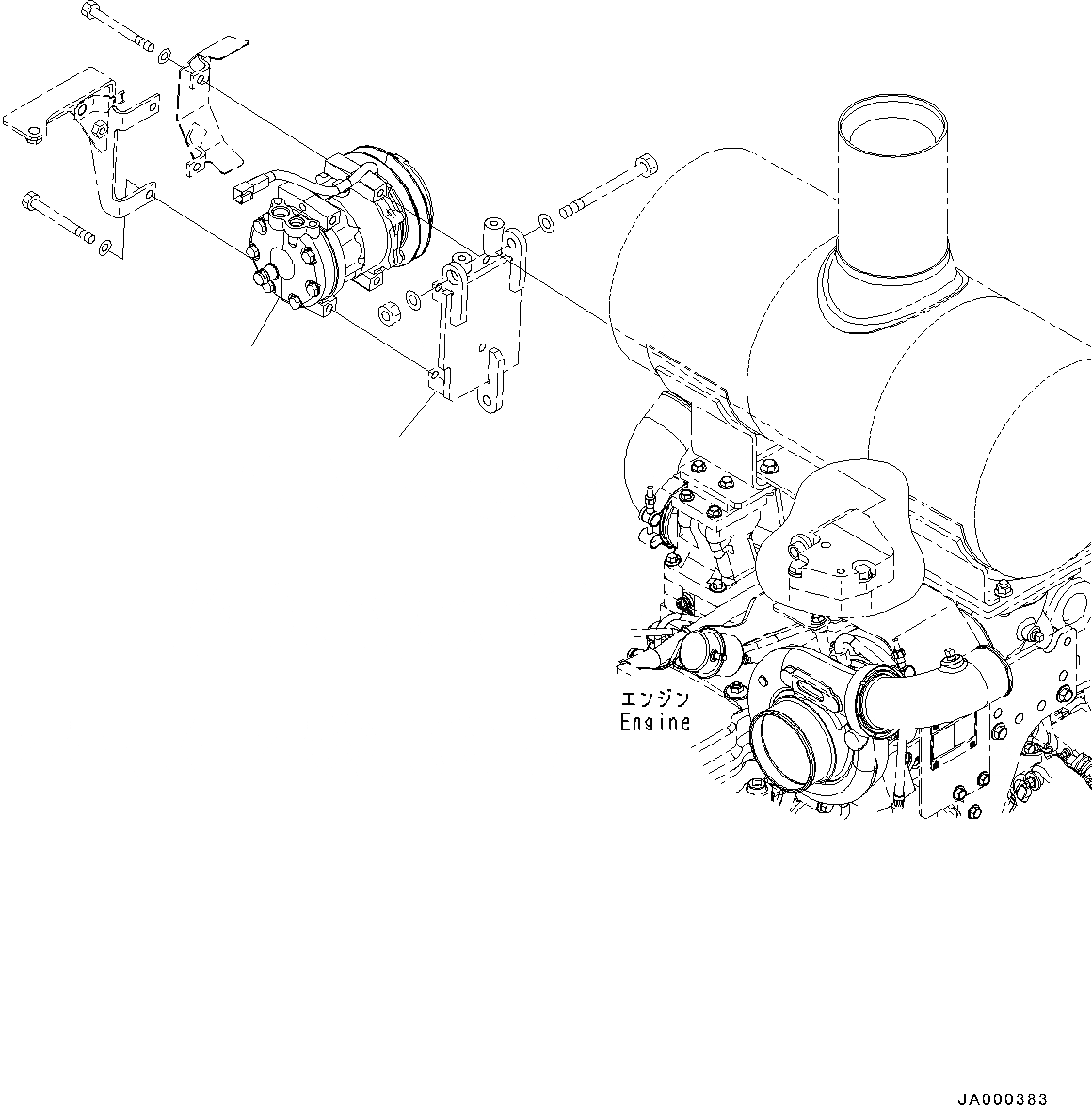 Схема запчастей Komatsu WA150PZ-6 - БЛОК КОНДИЦИОНЕРА (№8-) БЛОК КОНДИЦИОНЕРА