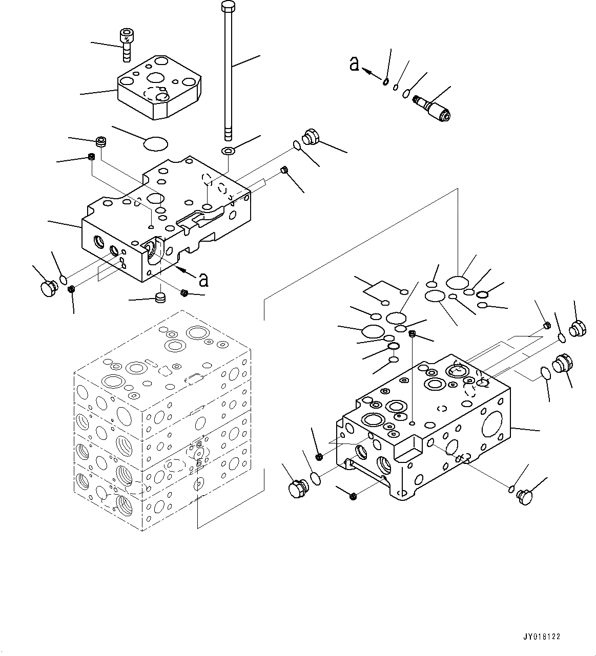 Схема запчастей Komatsu WA500-6 - УПРАВЛЯЮЩ. КЛАПАН, -КЛАПАН (/) (№79-7) УПРАВЛЯЮЩ. КЛАПАН, С 2-Х СЕКЦИОНН. УПРАВЛЯЮЩ. КЛАПАН, ECSS