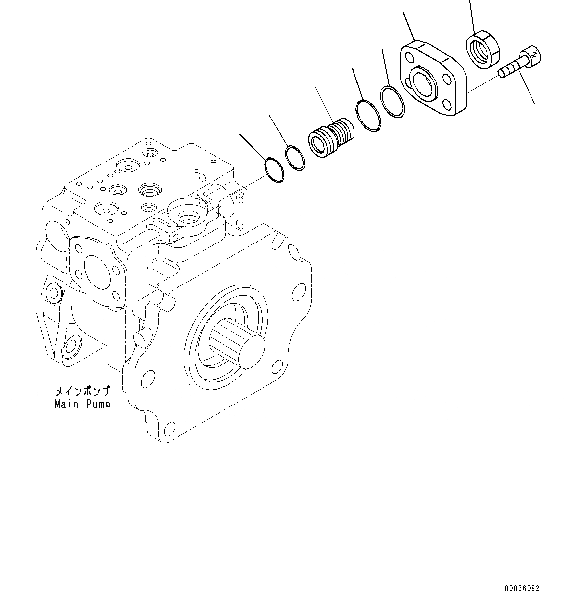 Схема запчастей Komatsu WA500-6 - ГИДР. НАСОС., ПОГРУЗ. НАСОС (/8) (№79-) ГИДР. НАСОС., БЕЗ ТОРМОЗ. МАСЛ. СИСТЕМА ОХЛАЖДЕНИЯ