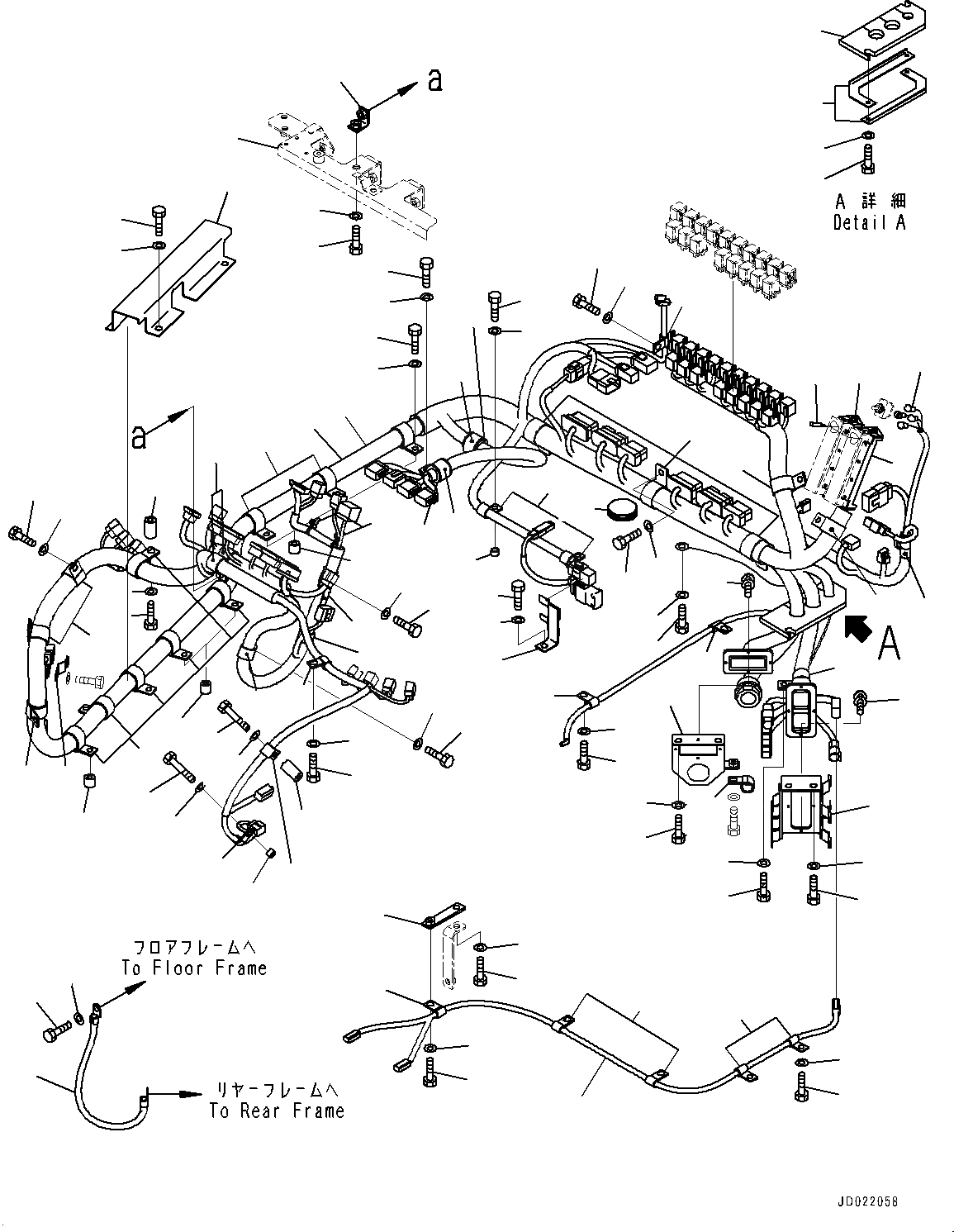 Схема запчастей Komatsu WA500-6 - ПОЛ, ПОЛ, ПРОВОДКА (№79-) ПОЛ, С КОНДИЦИОНЕРОМ, ДЖОЙСТИК СИСТЕМАУПРАВЛЕНИЯ ПОВОРОТОМ