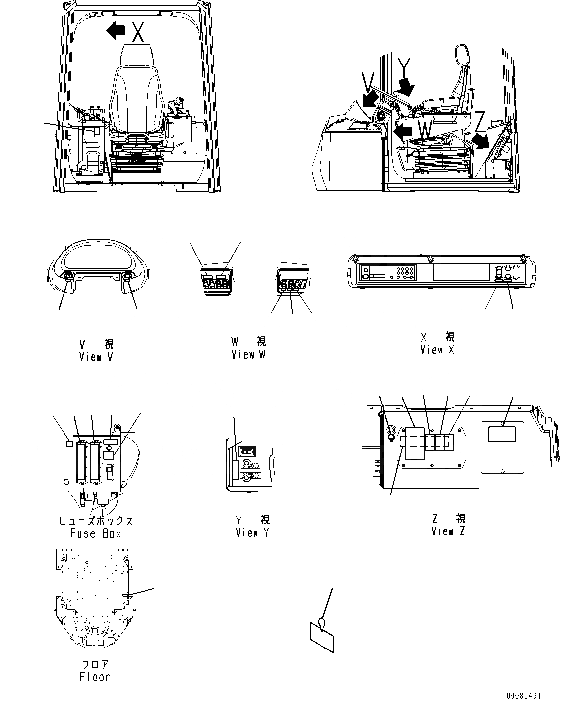 Схема запчастей Komatsu WA500-6 - ПОЛ ТАБЛИЧКИ (№79-) ПОЛ ТАБЛИЧКИ, АНГЛ., PICTOGRAM ТИП