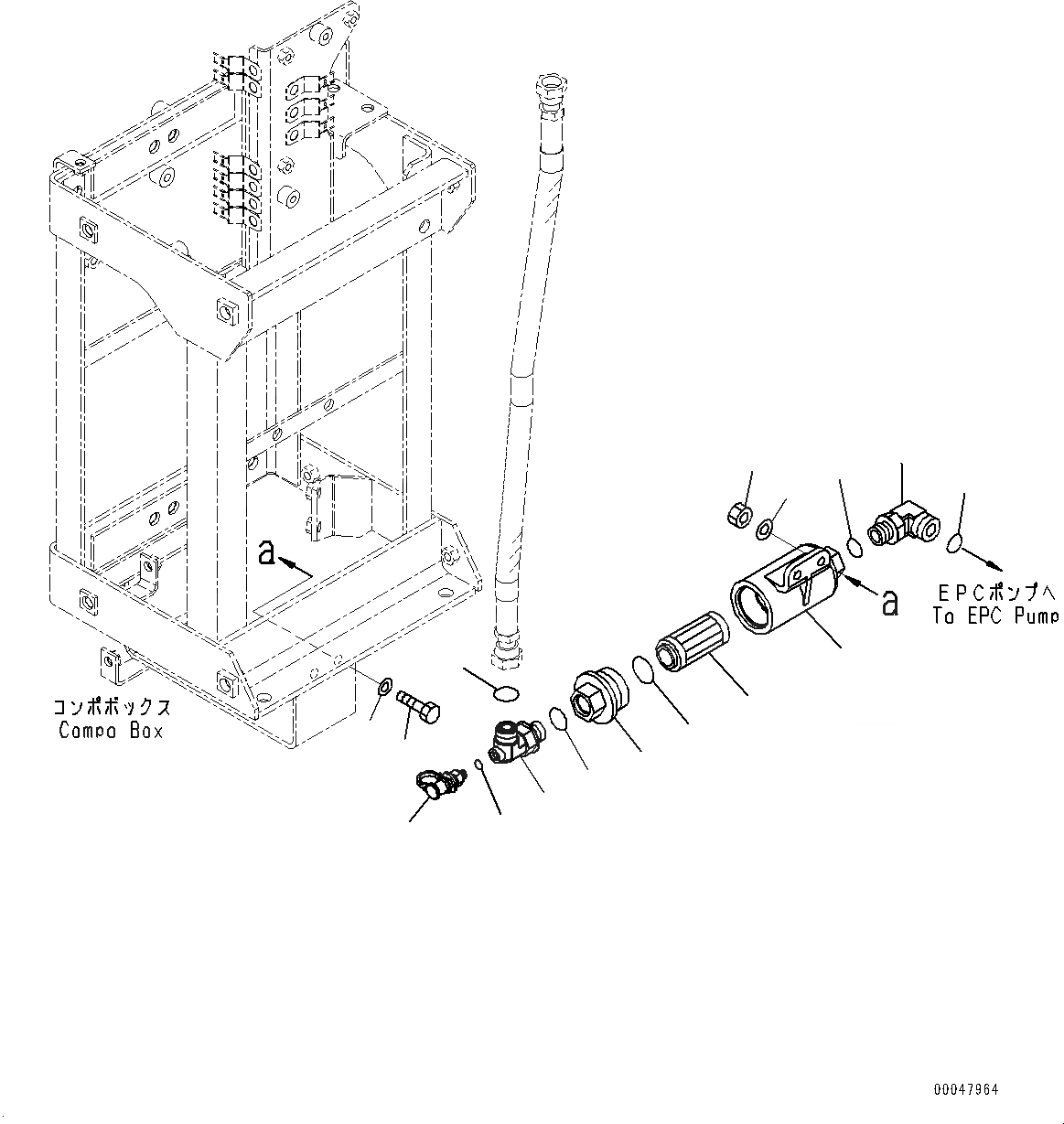 Схема запчастей Komatsu WA500-6 - ТОРМОЗ. COMPO КОРПУС, ПОДАЧА ТРУБЫ (/) (№79-) ТОРМОЗ. COMPO КОРПУС