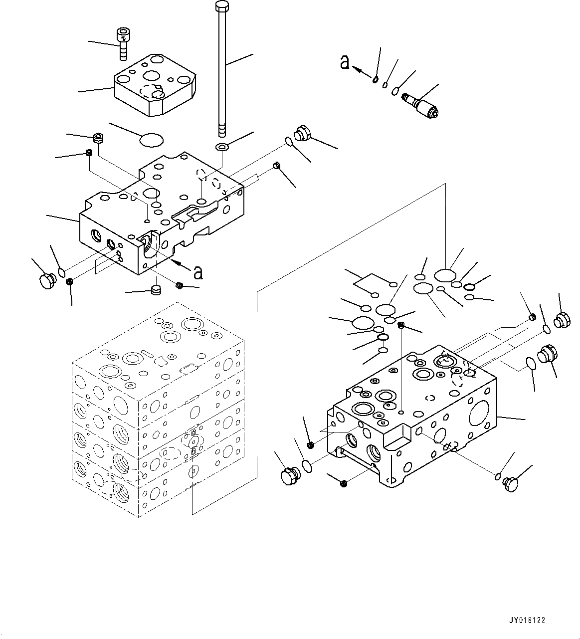 Схема запчастей Komatsu WA500-6 - УПРАВЛЯЮЩ. КЛАПАН, -КЛАПАН (/) (№79-7) УПРАВЛЯЮЩ. КЛАПАН, С 2-Х СЕКЦИОНН. УПРАВЛЯЮЩ. КЛАПАН, ECSS