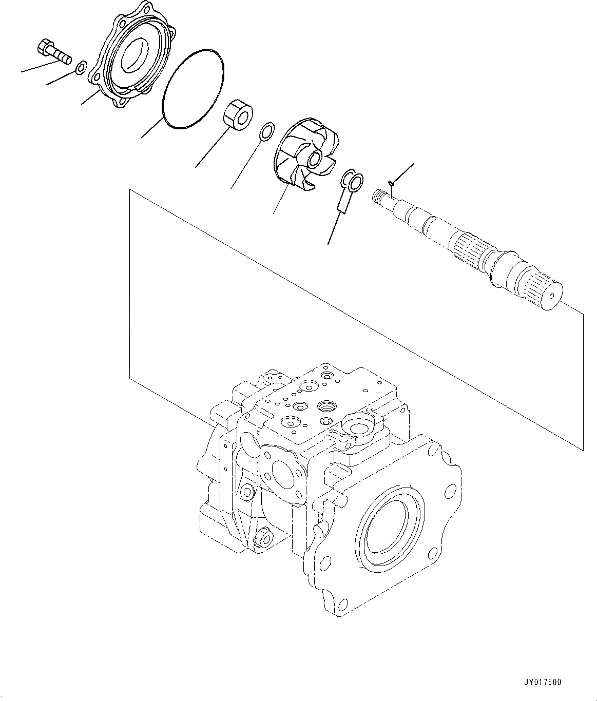 Схема запчастей Komatsu WA500-6 - ГИДР. НАСОС., ПОГРУЗ. НАСОС (/8) (№79-) ГИДР. НАСОС., БЕЗ ТОРМОЗ. МАСЛ. СИСТЕМА ОХЛАЖДЕНИЯ