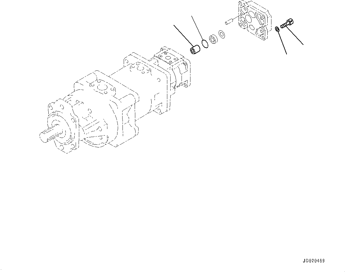 Схема запчастей Komatsu WA500-6 - ГИДР. НАСОС., СИЛОВАЯ ПЕРЕДАЧА, EPC И НАСОС ОХЛАЖДЕНИЯ ТОРМОЗОВ (/) (№79-) ГИДР. НАСОС., С ТОРМОЗ. МАСЛ. СИСТЕМА ОХЛАЖДЕНИЯ