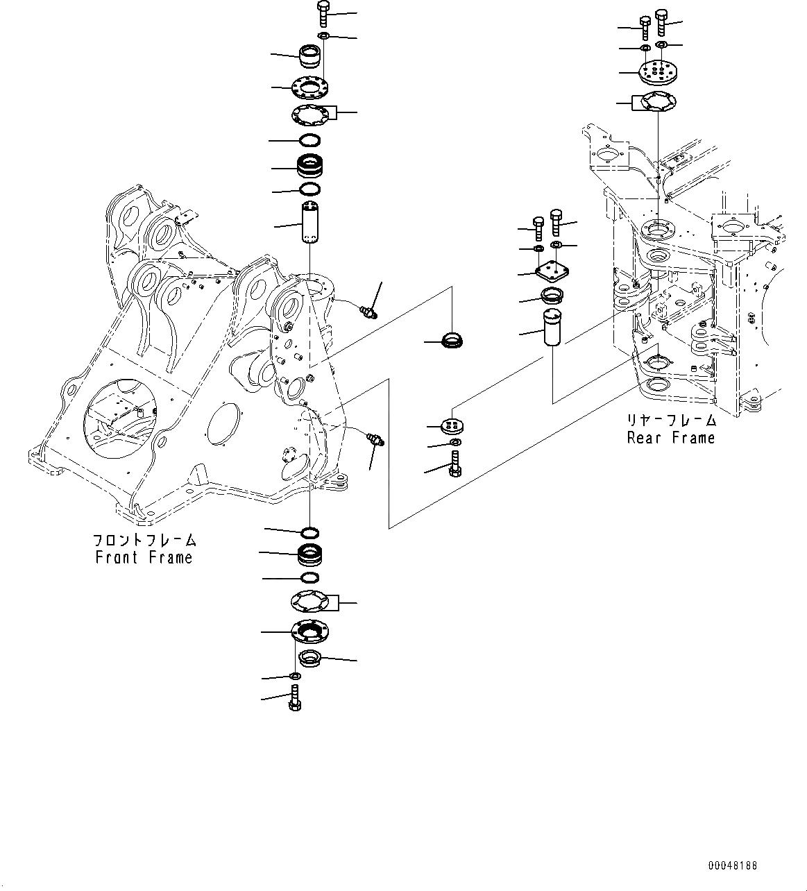 Схема запчастей Komatsu WA500-6 - ПАЛЕЦ(№79-) HINGE ПАЛЕЦ