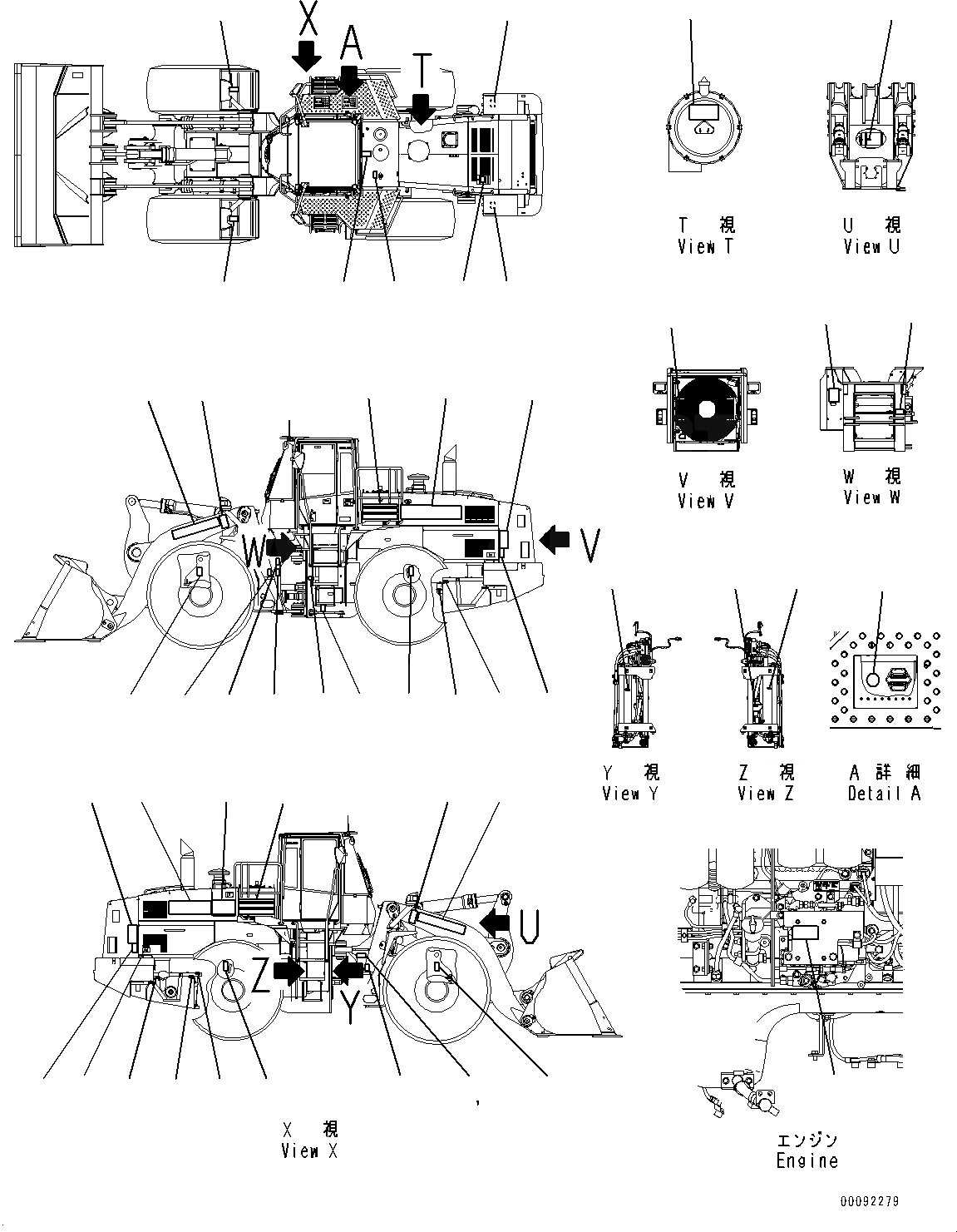 Схема запчастей Komatsu WA500-6R - МАРКИРОВКА (№-) МАРКИРОВКА, АНГЛ.