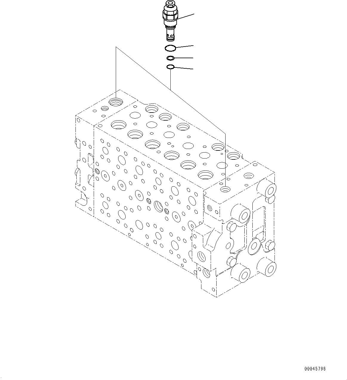 Схема запчастей Komatsu PC200-8 - УПРАВЛЯЮЩ. КЛАПАН, ВНУТР. ЧАСТИ (9/7) (№-) УПРАВЛЯЮЩ. КЛАПАН