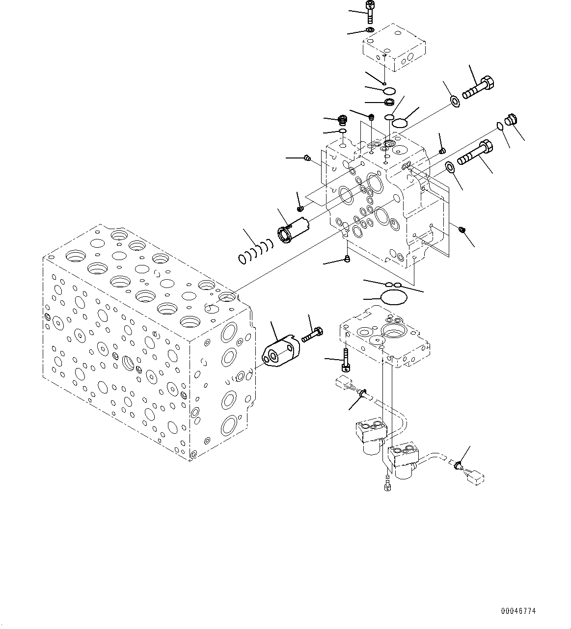 Схема запчастей Komatsu PC200-8 - УПРАВЛЯЮЩ. КЛАПАН, ВНУТР. ЧАСТИ (/) (№-) УПРАВЛЯЮЩ. КЛАПАН, -АКТУАТОР