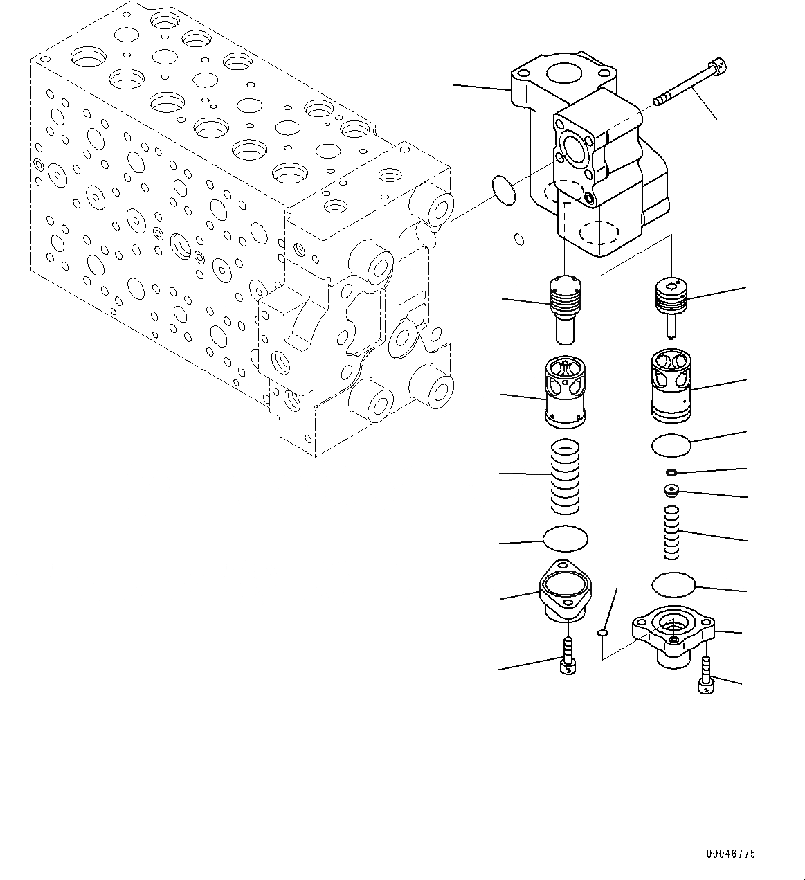 Схема запчастей Komatsu PC200-8 - УПРАВЛЯЮЩ. КЛАПАН, ВНУТР. ЧАСТИ (/7) (№-) УПРАВЛЯЮЩ. КЛАПАН