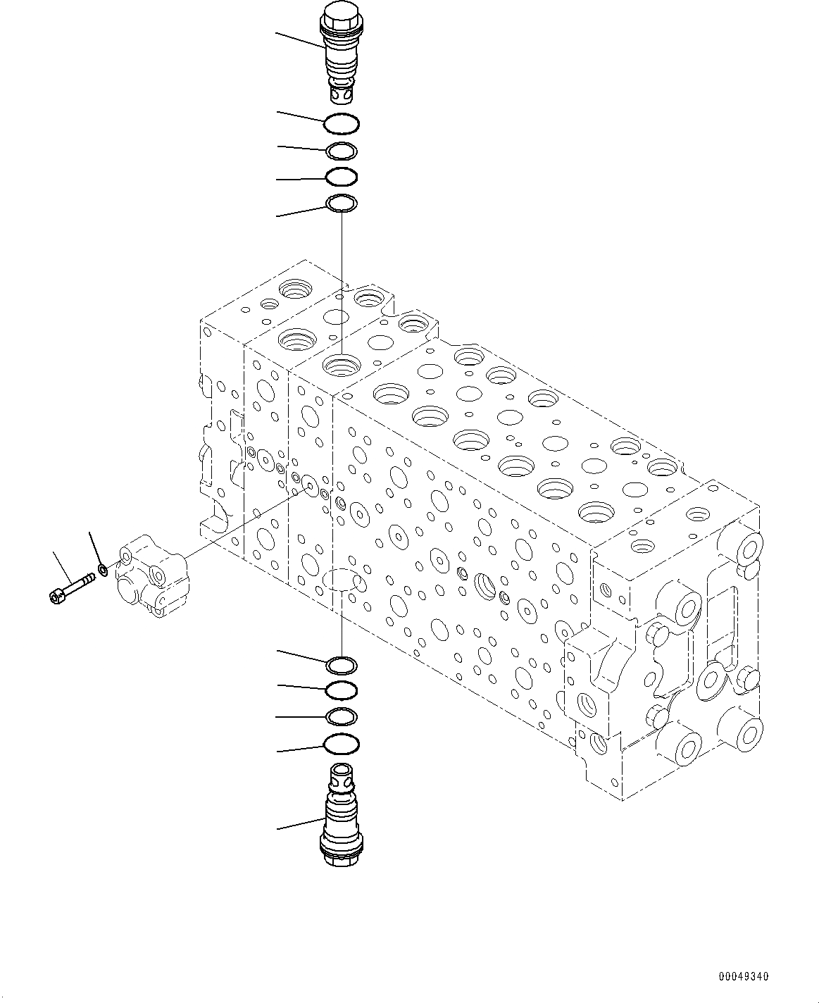 Схема запчастей Komatsu PC200-8 - УПРАВЛЯЮЩ. КЛАПАН, ВНУТР. ЧАСТИ (9/) (№-) УПРАВЛЯЮЩ. КЛАПАН, -АКТУАТОР