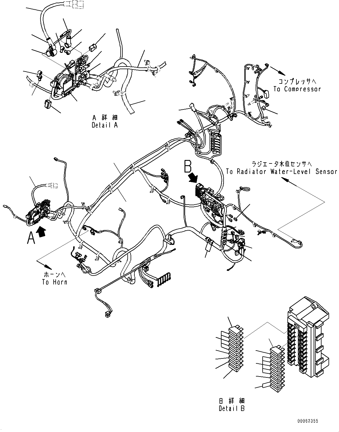 Схема запчастей Komatsu PC200-8 - КАБИНА, ПОЛ, ПРОВОДКА (№-) КАБИНА, С МАСТЕР КЛЮЧ