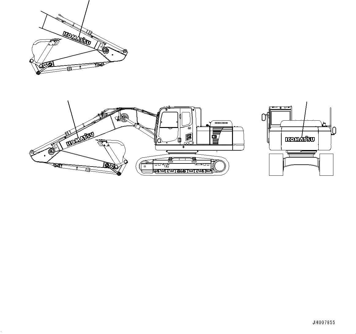 Схема запчастей Komatsu PC200-8 - ЛОГОТИП KOMATSU(№-) KOMATSU ЛОГОТИП, ДОПОЛН.