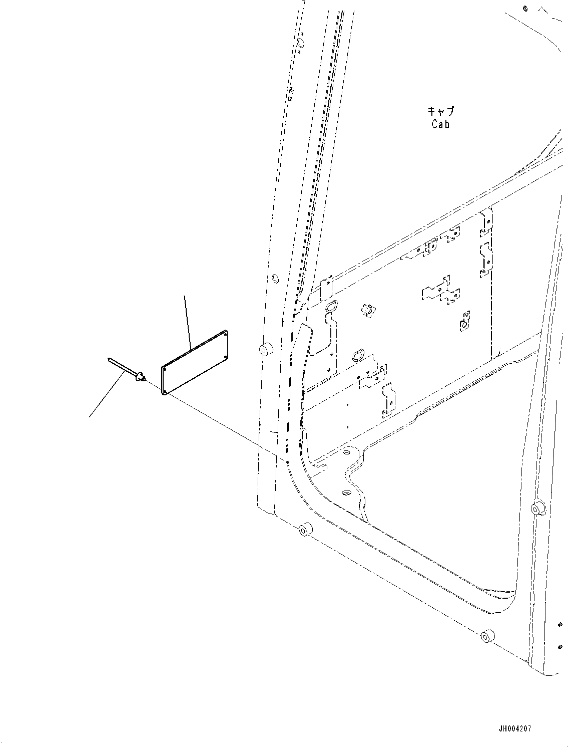 Схема запчастей Komatsu PC200-8 - ROPS ПЛАСТИНА (№-) ROPS ПЛАСТИНА, АНГЛ., США И PUERTO RICO